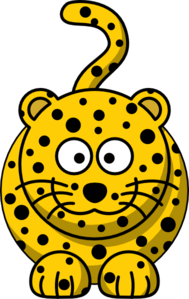 Simple Cartoon Leopard Clip Art